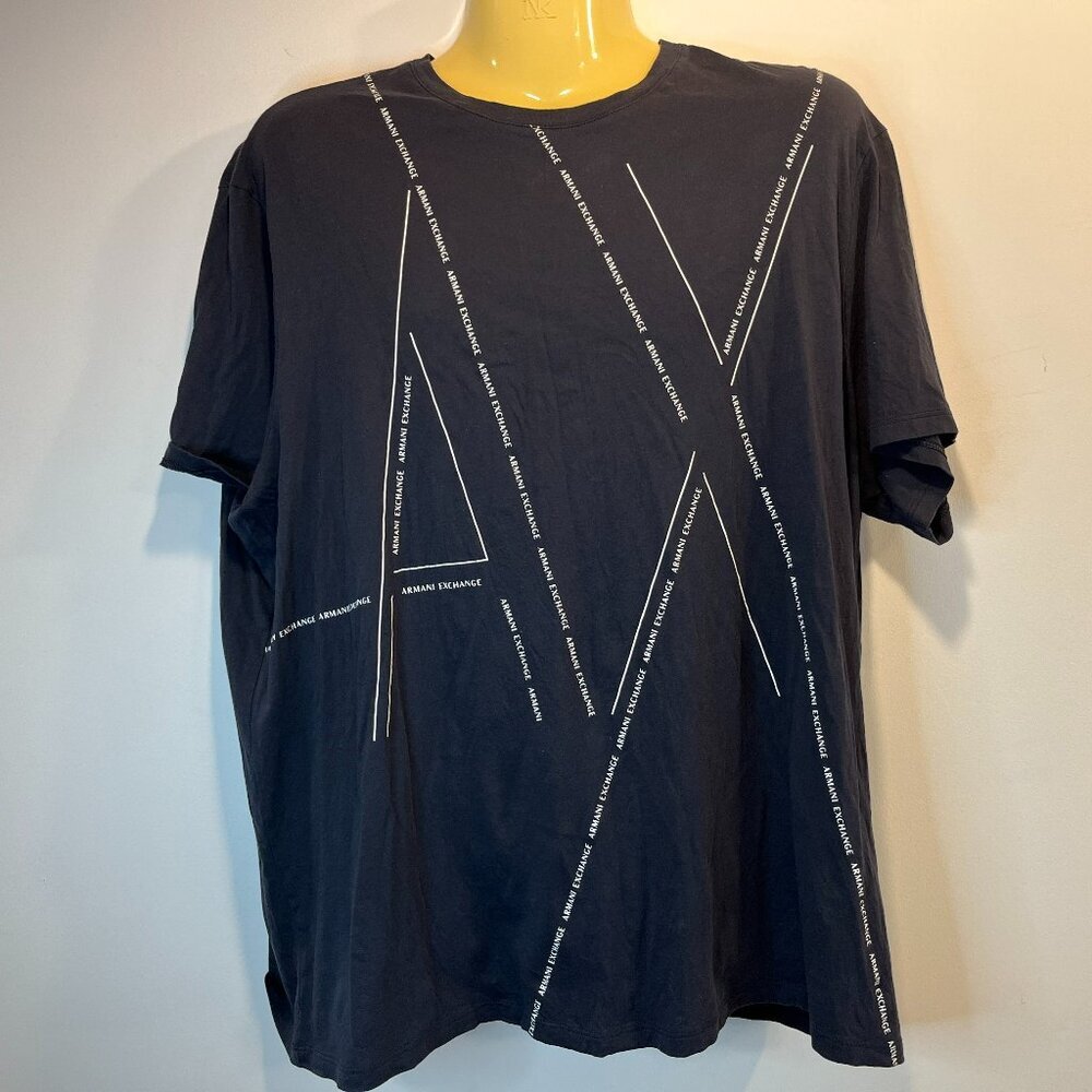 Armani Exchange Men's Navy Graphic T-shirt - Size XXL - Great preowned condition